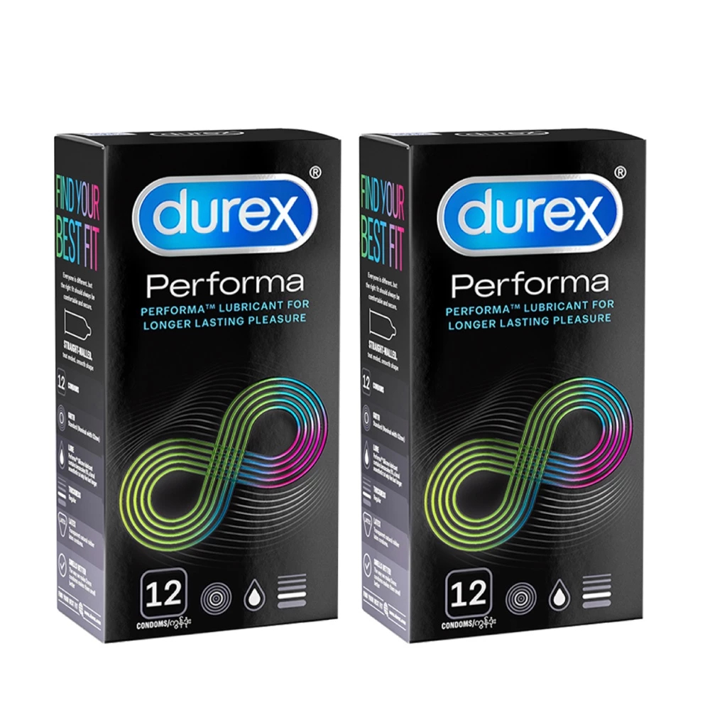 Ảnh Bộ 2 hộp Durex Performa kéo dài thời gian, size 52mm, hộp 12 bao 1