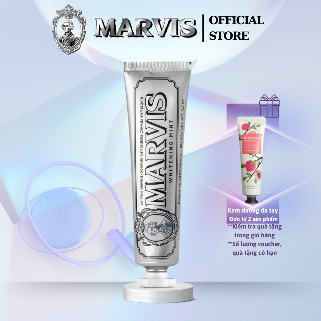 Ảnh Kem Đánh Răng MARVIS Whitening Mint 85ml Giúp Làm Trắng, Thơm Miệng Và Đánh Bay Mảng Bám - Marvis 1