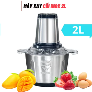 Máy xay thịt KitChen Inox 4 lưỡi sắc bén, dung tích lớn 2l, an toàn, dễ sử dụng