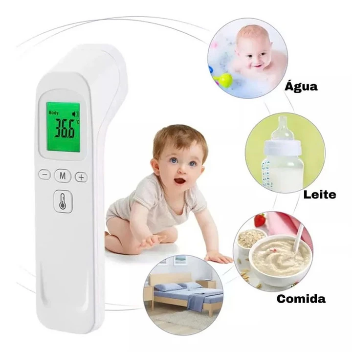Nhiệt Kế Điện Tử Hồng Ngoại Đo Nhiệt Độ Cơ Thể Nhiệt Độ Sữa Nhiệt Độ Phòng Có Tặng Kèm 2 Pin – 7