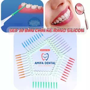 Set 50 Bàn Chải Kẽ Răng Silicon Siêu Mềm Chăm Sóc Răng Miệng Silicone Interdental Brushes