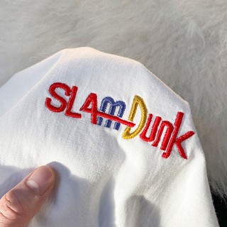 Áo phông unisex cao cấp thêu hình SLAMDUNK chất liệu vải cotton thoáng mát mềm mịn lý tưởng cho mùa hè tb200t