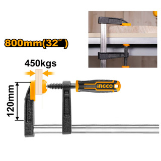 ĐỒ NGHỀ INGCO Kẹp gỗ chữ F HFC021205 - HFC021203 (Cam kết Chính Hãng 100%)