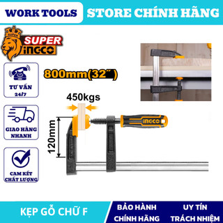 ĐỒ NGHỀ INGCO Kẹp gỗ chữ F HFC021205 - HFC021203 (Cam kết Chính Hãng 100%)