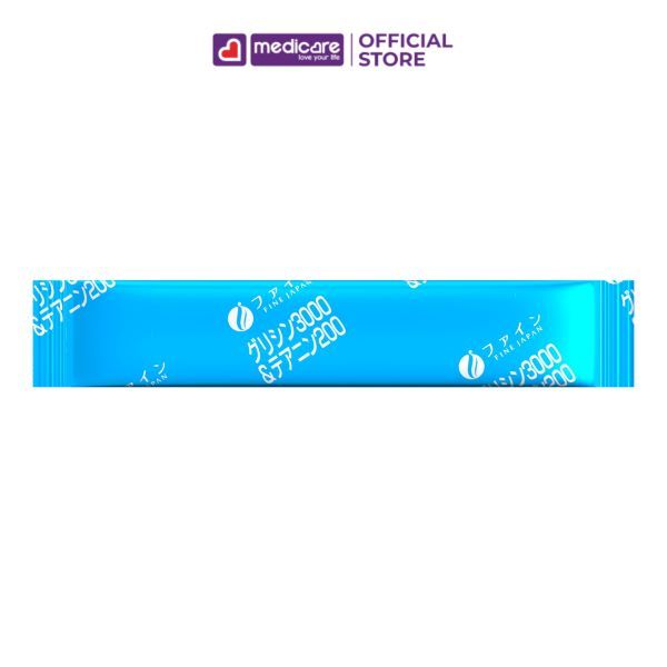 Bột uống FINE JAPAN  glycine & theanine hỗ trợ giấc ngủ hộp 30 gói