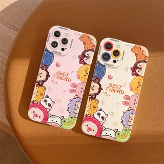 Ốp Lưng iPhone Best Friend Cạnh Vuông, Chống Sốc, Bảo Vệ Camera -iP 6/6s/7/8/Plus/X/XS/XR/11/12/13/14/15/16/Pro/Max/Mini