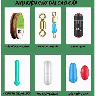 [ Khuyến Mại ] Dây Trục Câu Đài Cước Câu Cá Tàng Hình Đủ Kích Thước 3m6 4m5 5m4 6m3 Buộc Sẵn DT12