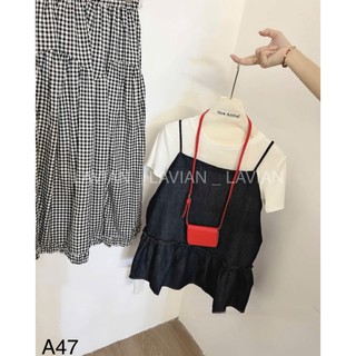 Áo bò hai dây kiểu dáng babydoll basic dễ phối đồ LAVIAN A47