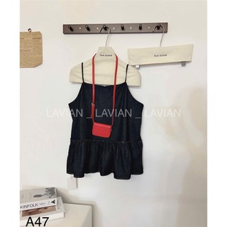 Áo bò hai dây kiểu dáng babydoll basic dễ phối đồ LAVIAN A47