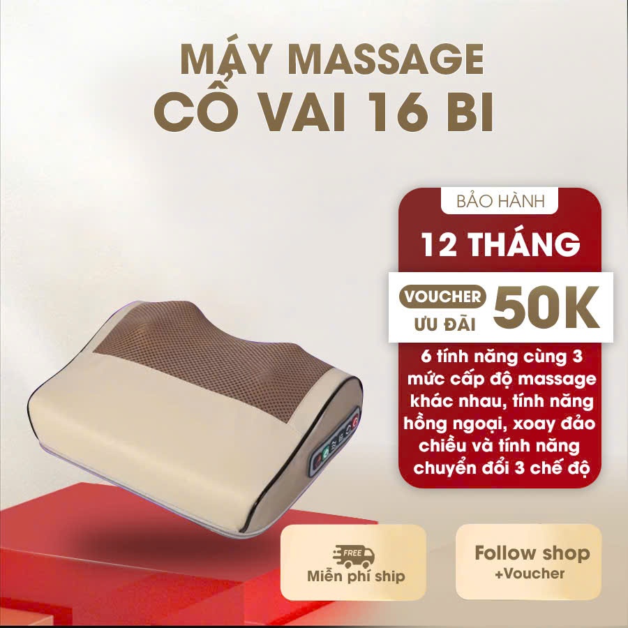 Gối Massage Cổ Vai Gáy, Máy Massage Hồng Ngoại 20 Bi Cao Cấp Hỗ Trợ Mát Xa Toàn Thân Hiệu Quả - G3 HOT