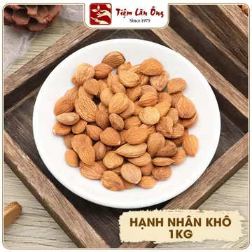 Hạnh nhân khô 1kg, hạt hạnh nhân làm thuốc, hỗ trợ giảm ho, hen suyễn, bổ phế