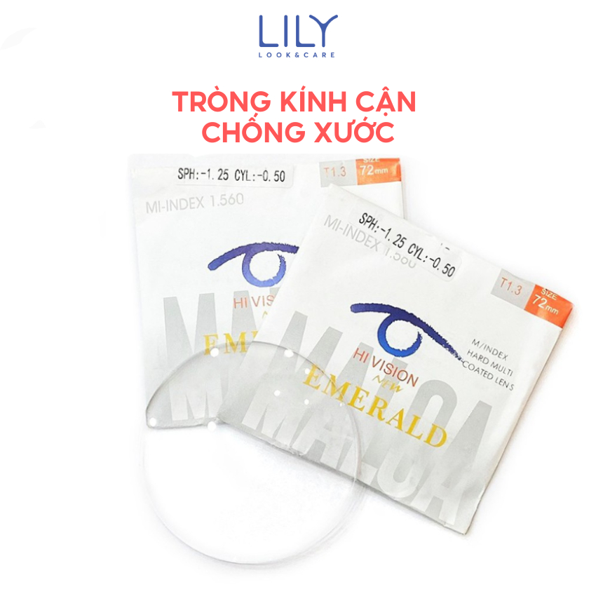 Ảnh Tròng kính cận loạn có độ LILYEYEWEAR mắt kính hạn chế ánh sáng xanh, đổi màu đi nắng, chống tia UV400 3