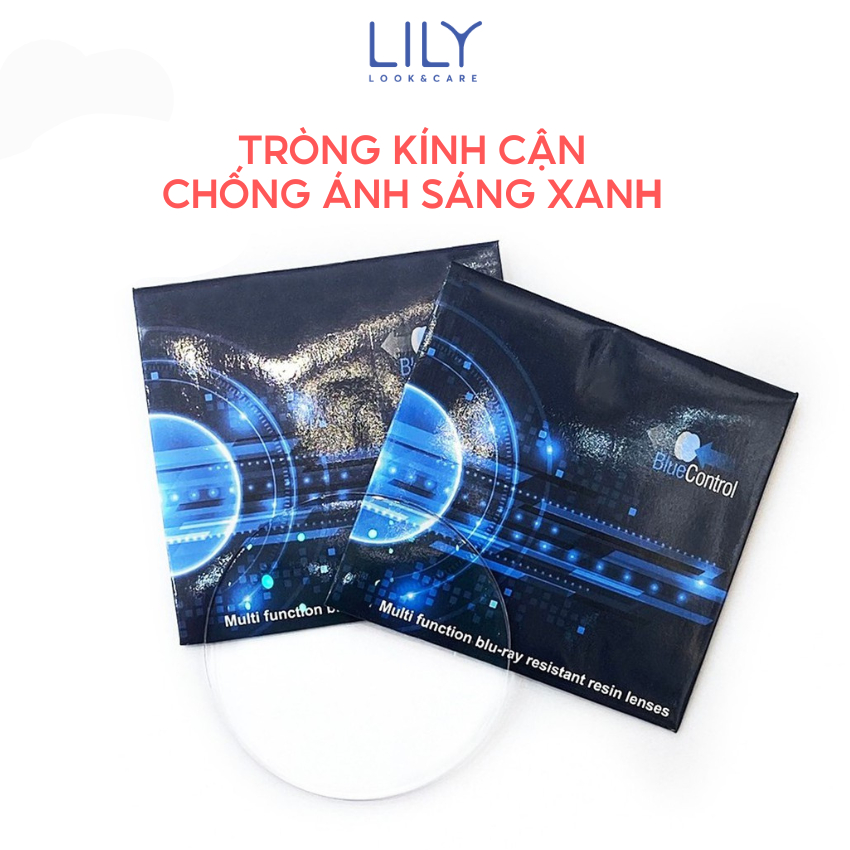 Ảnh Tròng kính cận loạn có độ LILYEYEWEAR mắt kính hạn chế ánh sáng xanh, đổi màu đi nắng, chống tia UV400 1