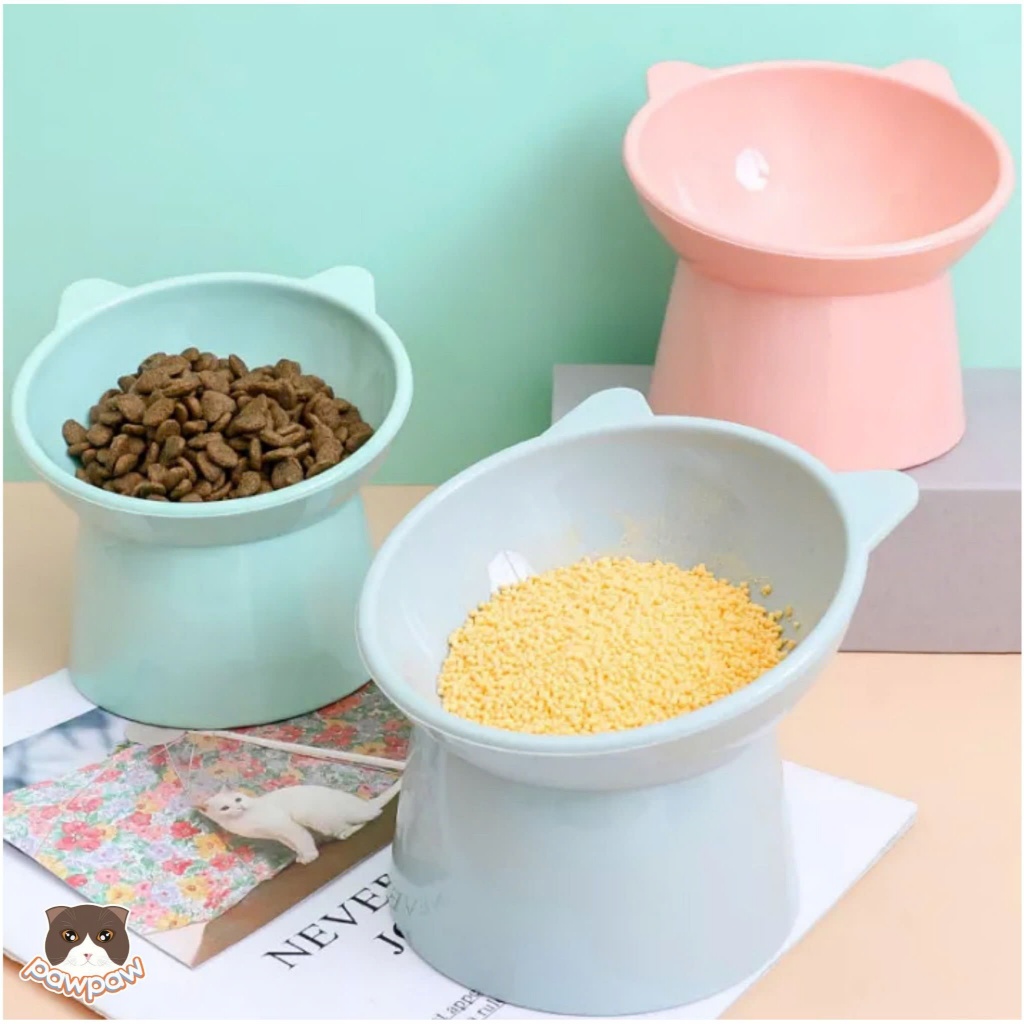 Bát ăn chống gù chân voi cho chó mèo, khay, tô đựng thức ăn chó mèo cao 11.5 cm nhựa PP an toàn