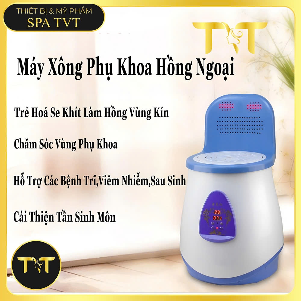 MÁY XÔNG PHỤ KHOA TÍM TVT, MÁY XÔNG KHÔ NGẢI CỨU HỒNG NGOẠI, DƯỠNG SINH, THƯ GIÃN, CHĂM SÓC PHỤ NỮ