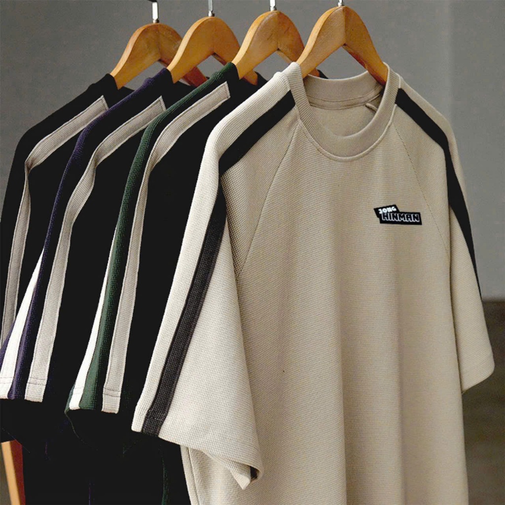Ảnh Áo thun LoGo HINMAM NAD Unisex Áo phông nam nữ tay lỡ 2 Soc oversize form rộng chất liệu cotton dệt tổ ong thoáng mát 2