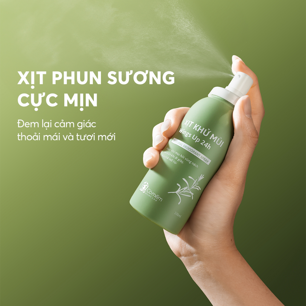 Ảnh Combo 2 Xịt Khử Mùi Wings Up Cỏ Mềm - Giúp Da Khô Thoáng, Hỗ Trợ Giảm Mùi Hôi Nách, Hôi Chân - An Toàn, Lành Tính 100ml 2