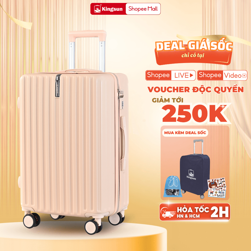 Ảnh Vali kéo du lịch Size 24 Kingsun KS 219, bảo hành 5 năm 1