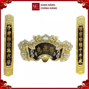 Bộ Hoành Phi Câu Đối - Đồ Đồng Cao Cấp - Cửu Diệu Thiên - VN001
