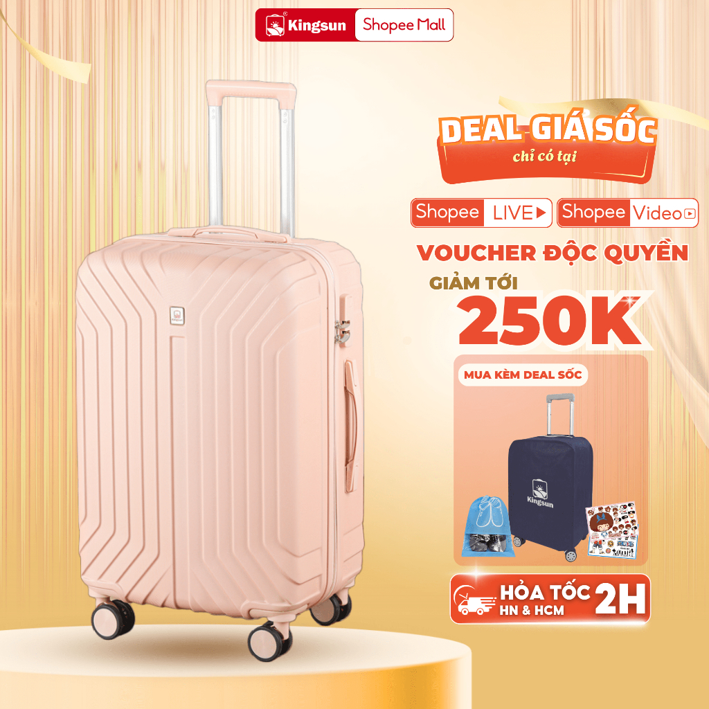 Ảnh Vali kéo du lịch Kingsun KS-216 size 24 nhựa được bảo hành 5 năm 1