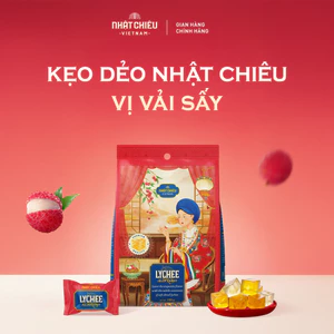 Kẹo Dẻo Nhật Chiêu Vị Vải Sấy - Hương vị ngọt thanh, không phẩm màu, 150g/gói, Eikodo Việt Nam