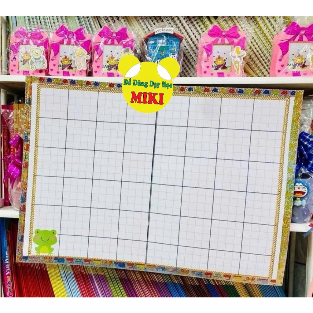 Bảng nhóm, in 2 mặt, ép plastic, mặt sau là khăn phủ bàn (1 bảng)