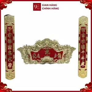 Bộ Hoành Phi Câu Đối - Đồ Đồng Cao Cấp - Cửu Diệu Thiên - VN002