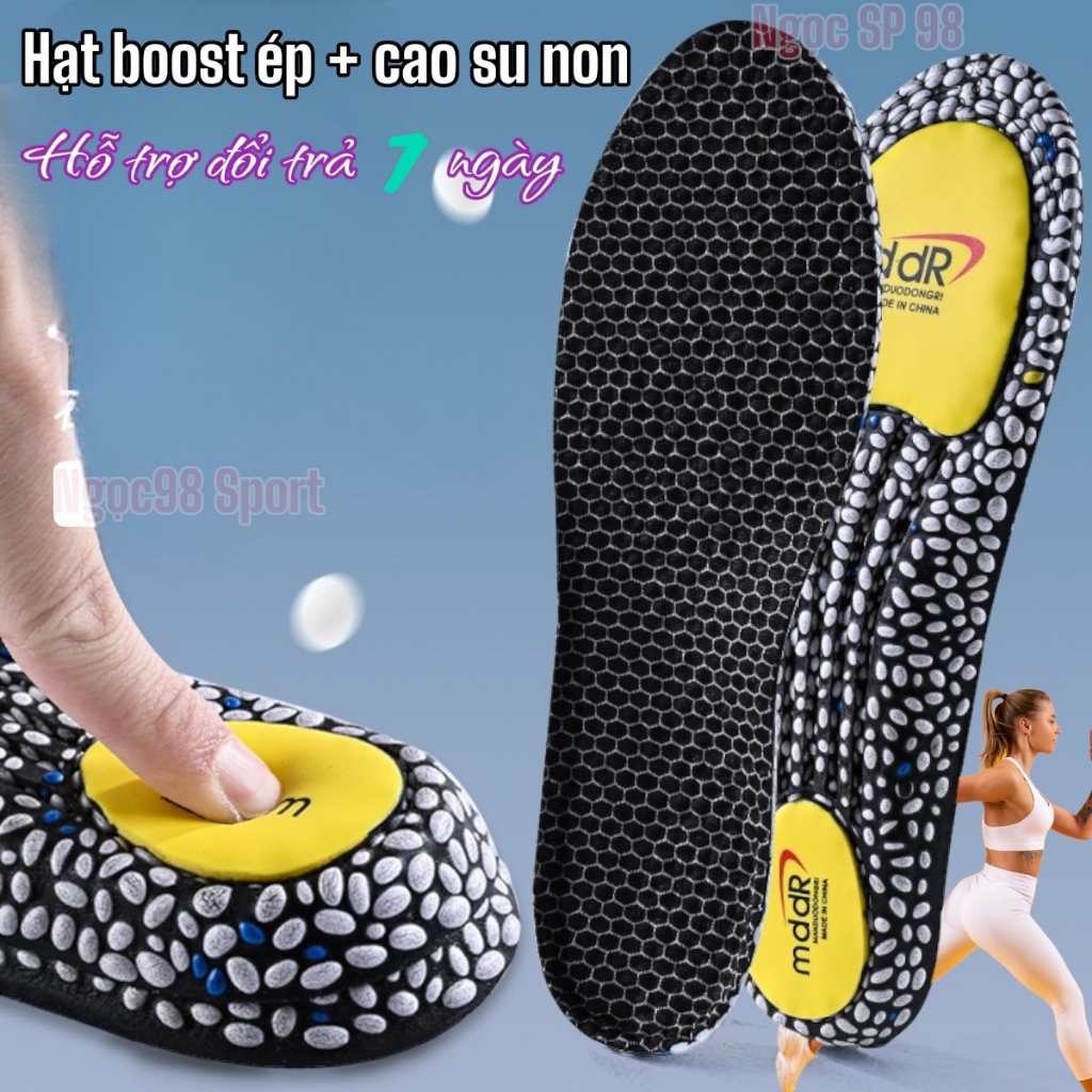 Lót giày cao su non chuẩn 4D,lót giày bộ đội,thể thao,lao động,giày bộ đội, giảm mùi hôi, êm thoáng