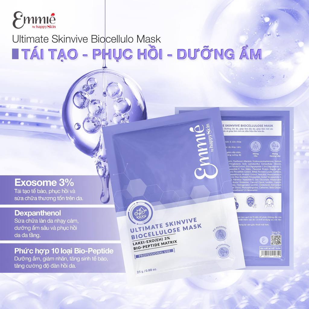 Ảnh COMBO 4 Mask Trải Nghiệm: 1 Mask Exosome + 3 Mask Bio Cellulose (ngẫu nhiên) 2