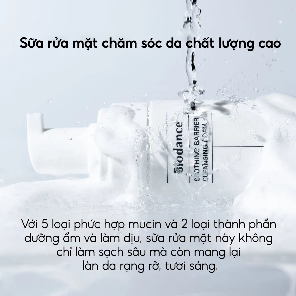 Ảnh BIODANCE Sữa Rửa Mặt Dạng Bọt Dưỡng Ẩm Dịu Nhẹ Cho Da Soothing Barrier Cleansing Foam 120ml 3