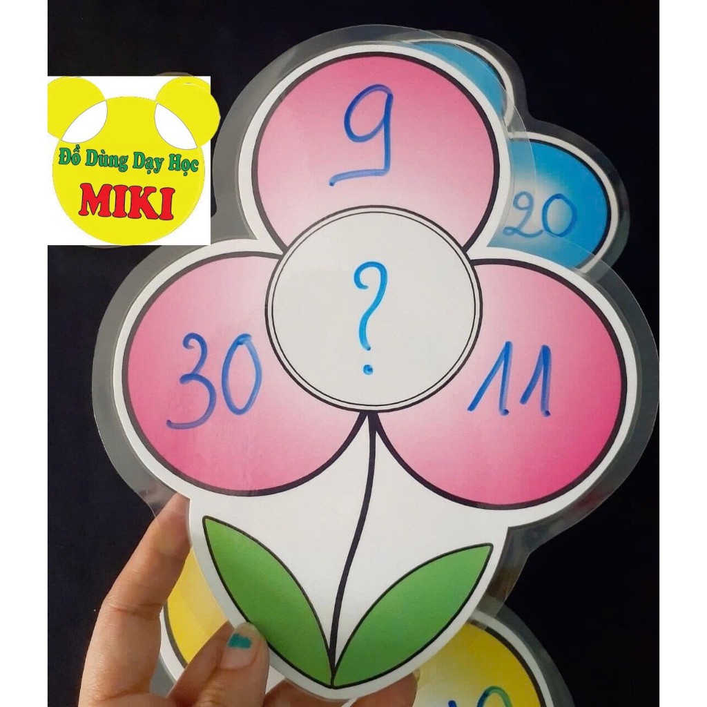 Bộ bông hoa 3 cánh (1 bộ / 3 hoa 3 màu) (Đồ Dùng Dạy Học)