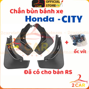 Bộ 4 Chắn Bùn Bánh Xe Honda City, City RS 2015 đến 2020, 2021, 2022, 2023,2024, 2025 có sẵn ốc vít, chuẩn form xe
