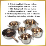 Bộ Nồi Chảo Engelberg 6 Món Inox Cao Cấp, Bộ Nồi Đức 5 Đáy Chính Hãng, Siêu Dày Siêu Bền Cho Gia Đình Nội Trợ VMLSH — ảnh 2