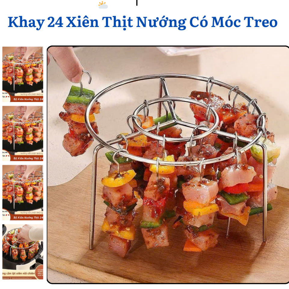 Xiên Thịt Nướng Cho Nồi Chiên Không Dầu CMS Combo 24 Xiên Nướng Thịt ...