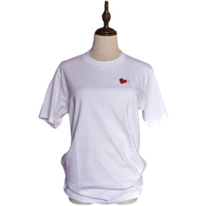 Áo phông unisex thêu họa tiết TRÁI TIM phong cách trẻ trung chất liệu cotton mềm mịn mang đến sự thoải mái tb207t