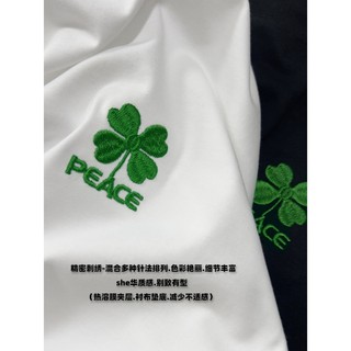 Áo phông unisex cao cấp thêu hình CỎ 4 LÁ chất liệu cotton thoáng mát lý tưởng cho mùa hè mang đến sự thoải mái tb206t