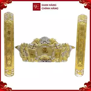 Bộ Hoành Phi Câu Đối - Đồ Đồng Cao Cấp - Cửu Diệu Thiên - VN0011