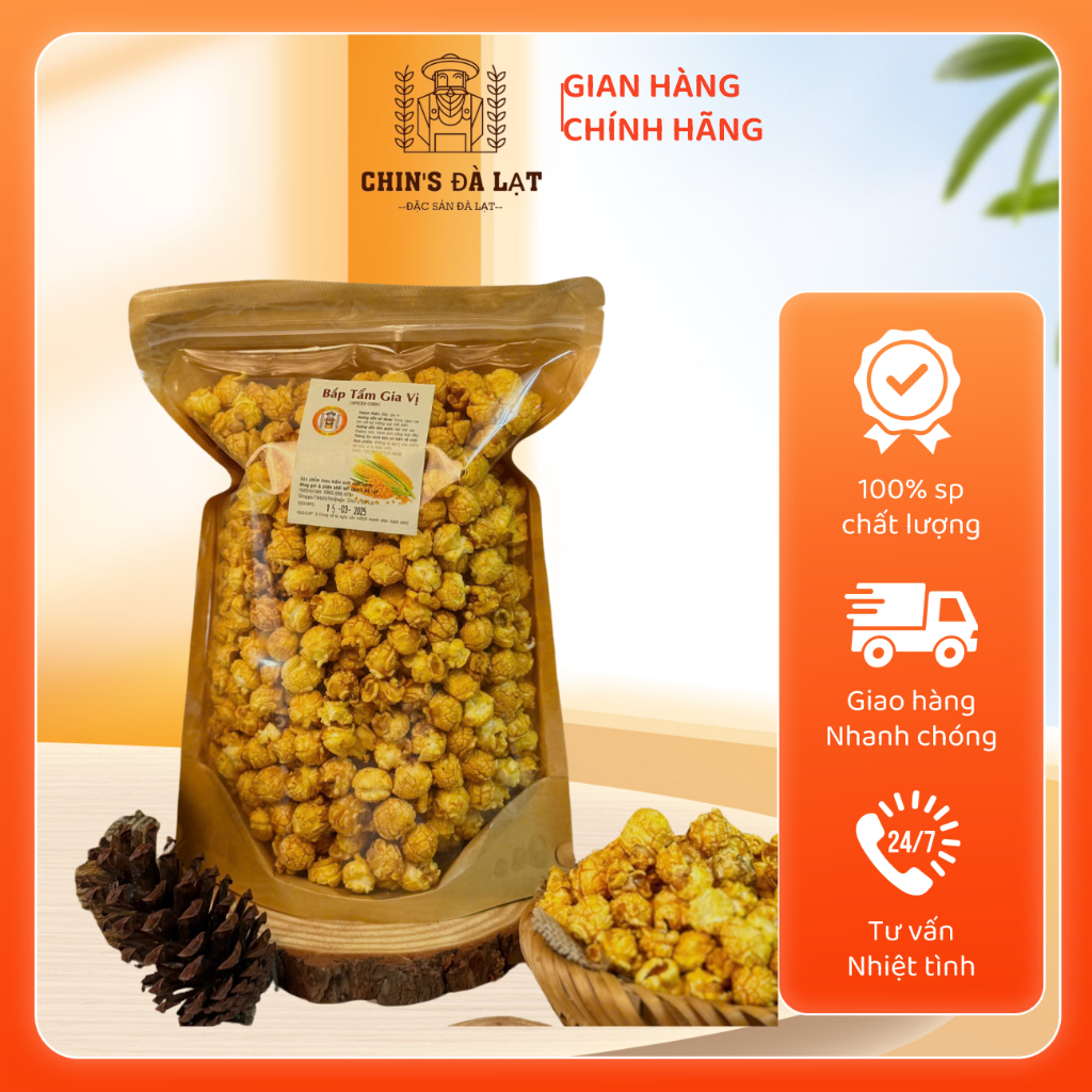 Bắp rang bơ Chin's Đà Lạt - Bắp ăn xem phim siêu cuốn | Shopee Việt Nam