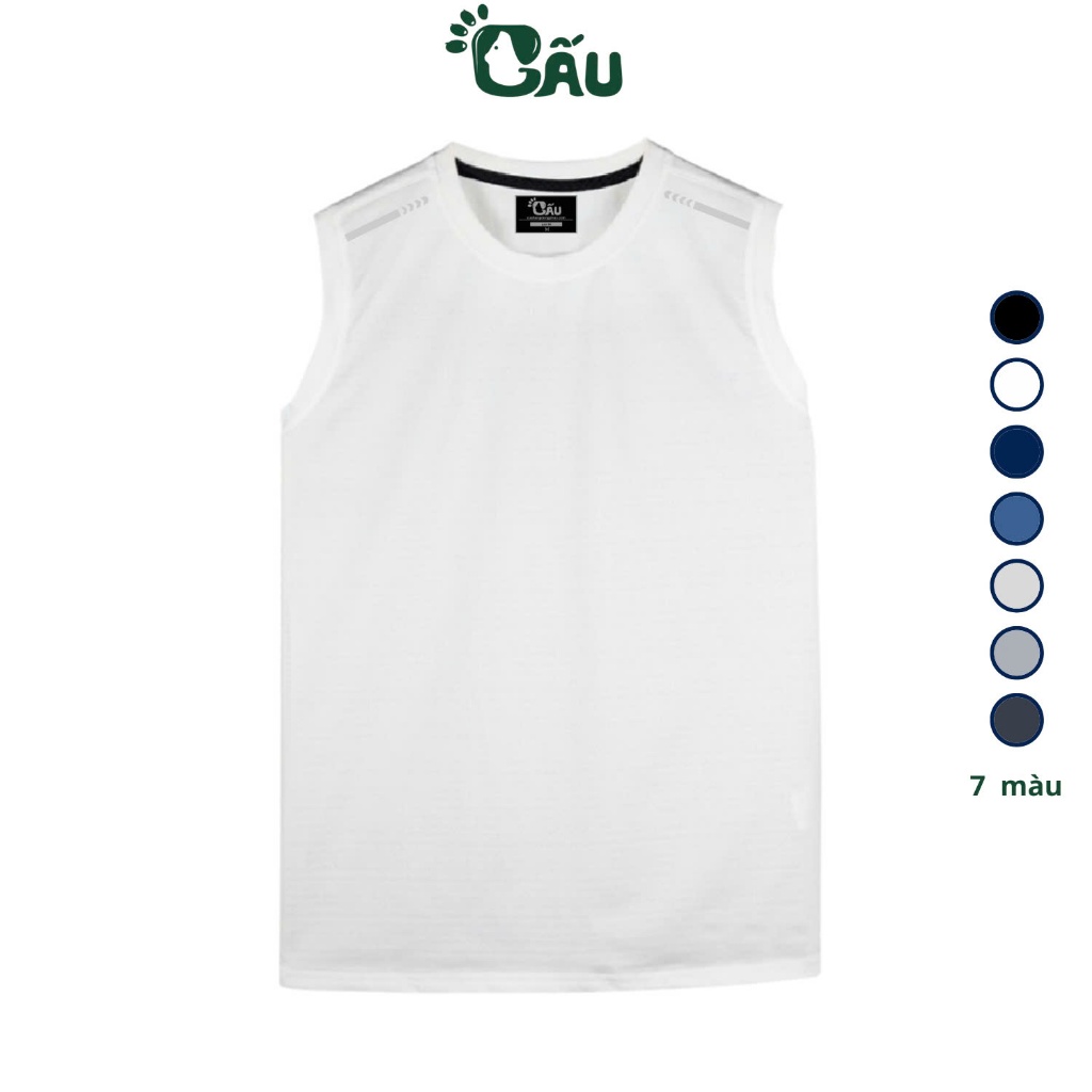 Ảnh Áo thun ba lỗ nam Gấu 194 vải thun mè co dãn 4 chiều, áo thể thao - gym - bóng đá, from slim fit - MÈ NGANG MŨI TÊN 1