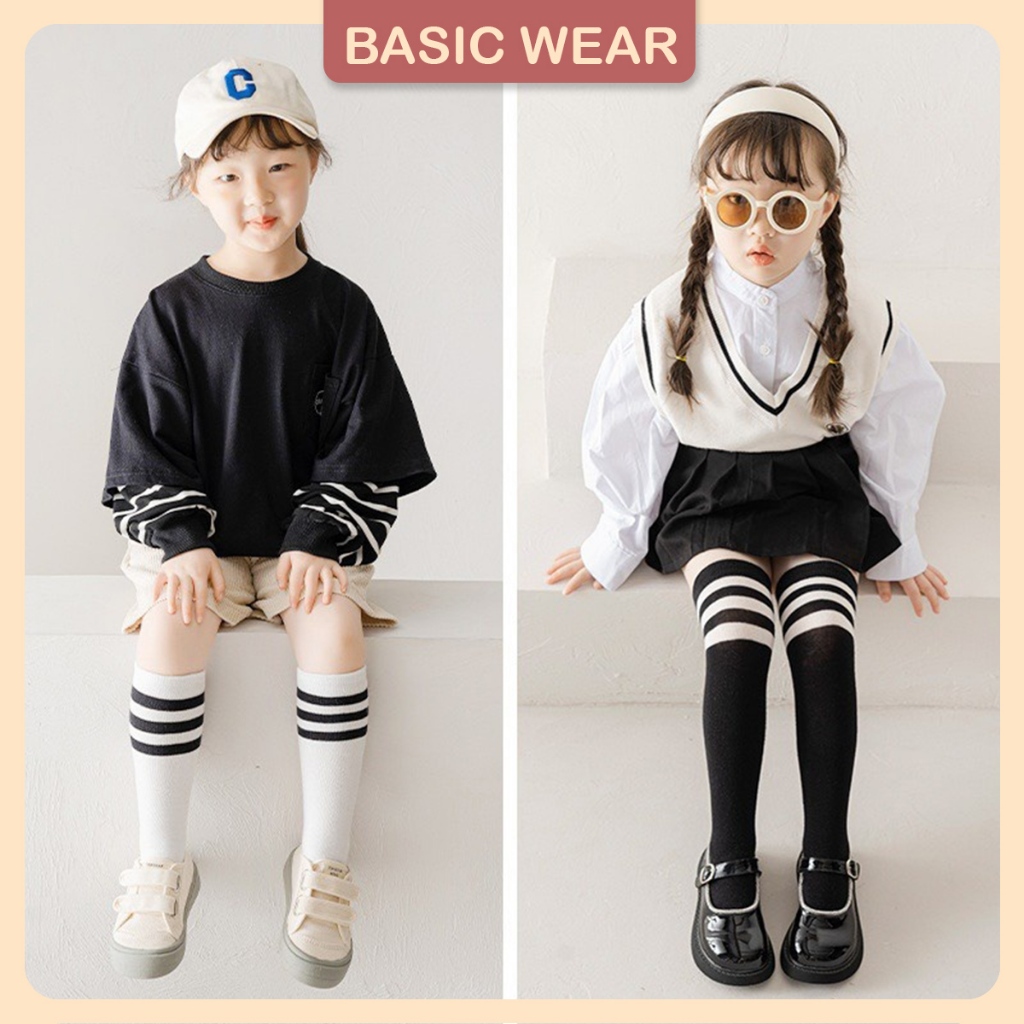 Tất đùi cho bé gái, phong cách Hàn Quốc, Tất cho bé từ 2 đến 15 tuổi, Vớ cao ngang đầu gối TT0