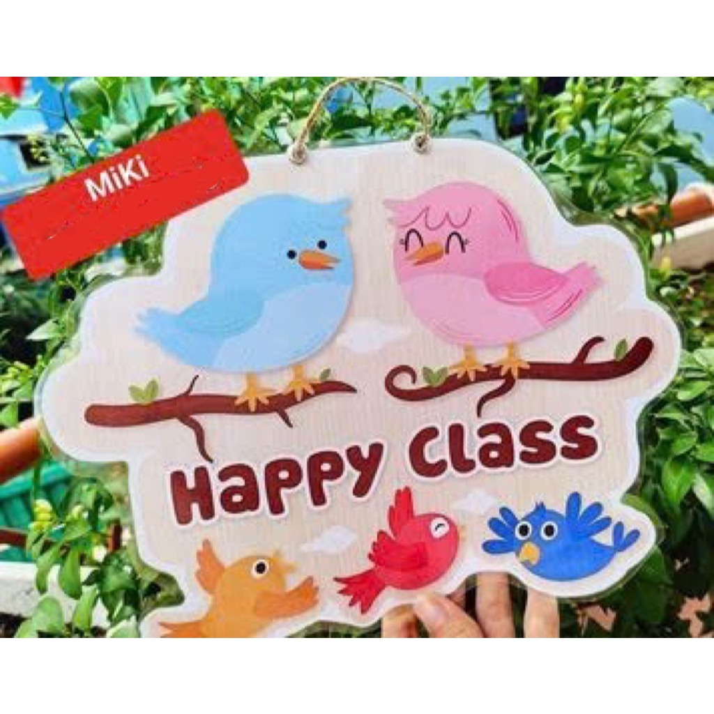 Bảng treo cửa lớp sẵn dây treo trang trí lớp