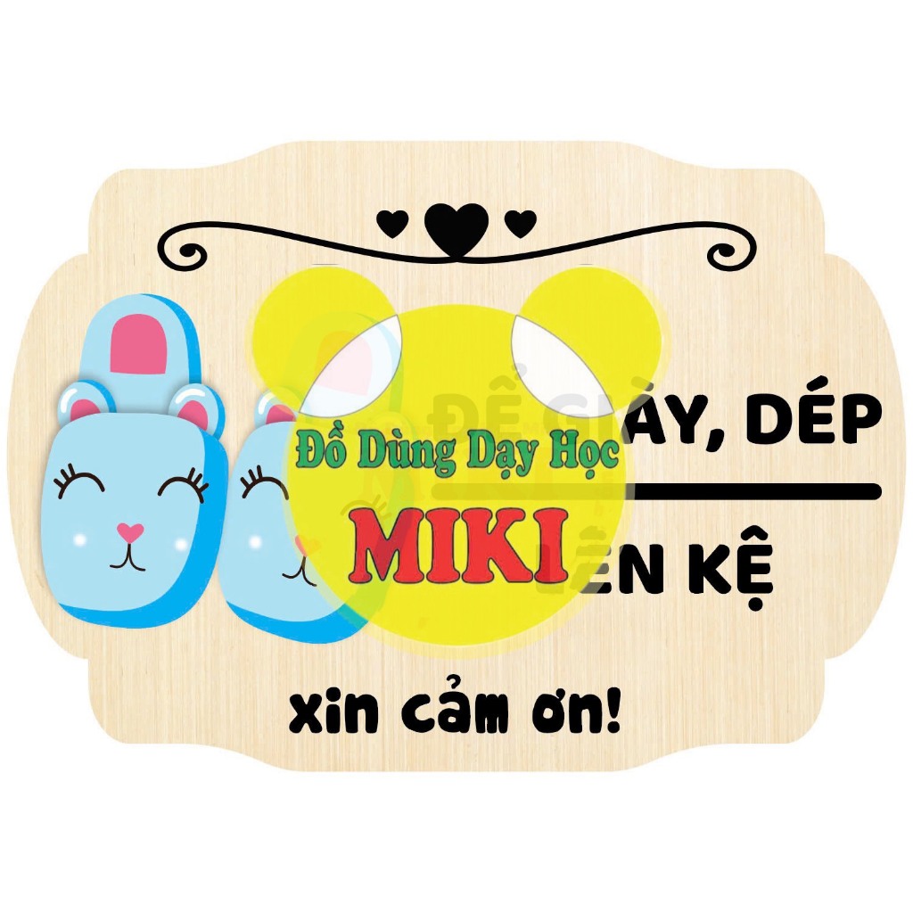Bảng treo cửa lớp sẵn dây treo trang trí lớp