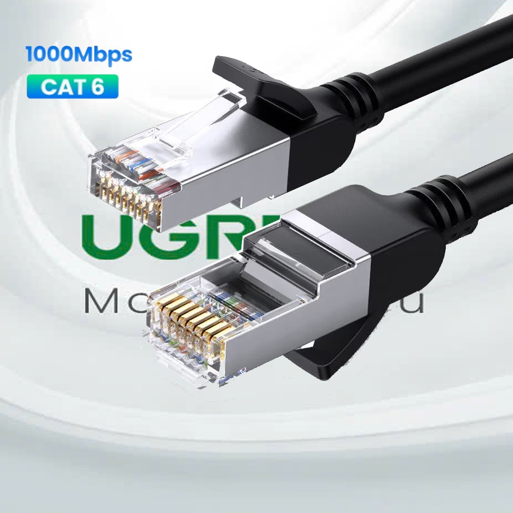 Cáp mạng RJ45 CAT6 Ugreen NW101 lõi đồng nguyên chất đầu bọc giảm nhiễu ...