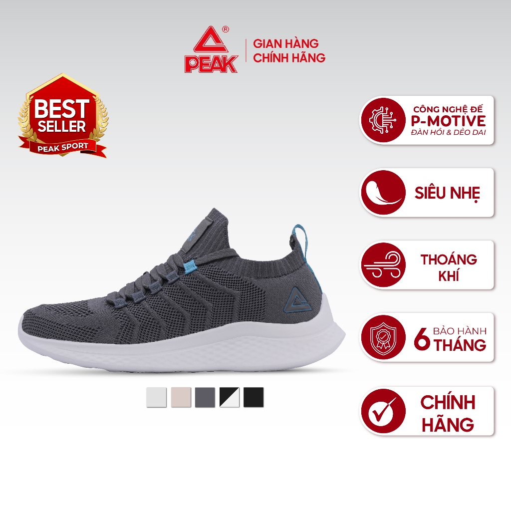 Ảnh Giày chạy bộ nam thể thao PEAK Running Feather Lite Công nghệ đệm đế EVA siêu nhẹ thoáng khí EW2207H 1