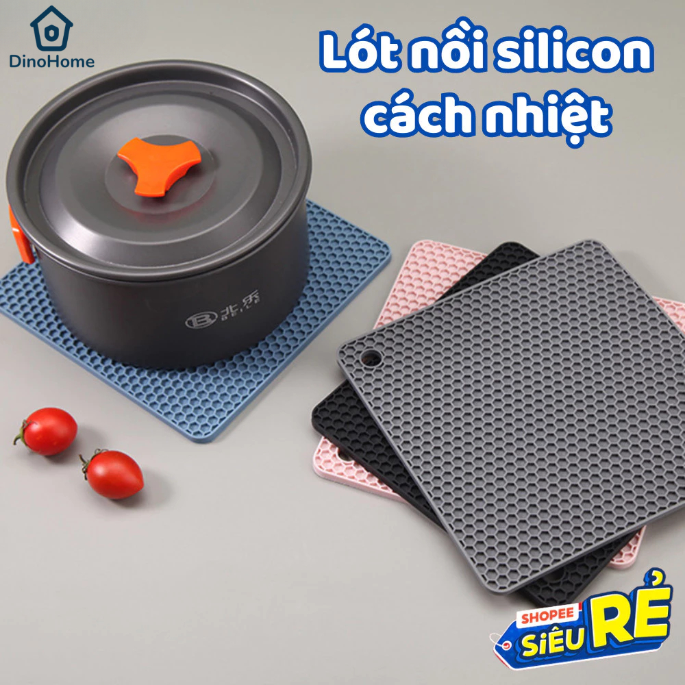 Miếng lót silicon cách nhiệt cao cấp, tấm lót chống xước bếp chịu nhiệt lên tới 200 độ C