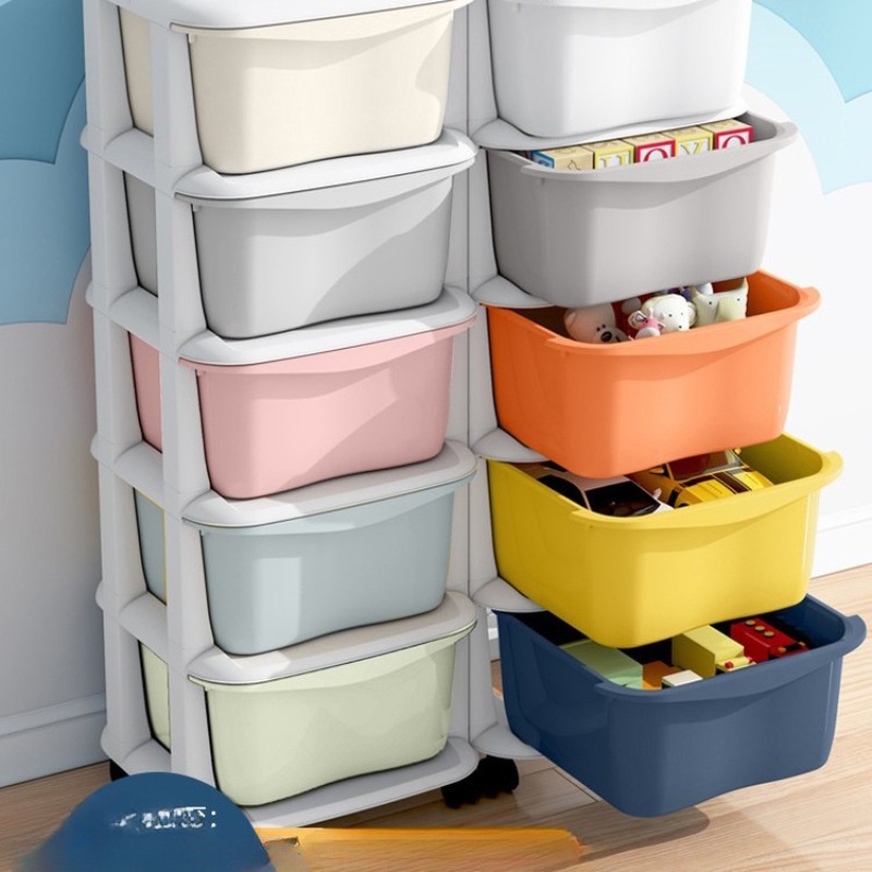 Tủ Nhựa Đa Sắc 5 Tầng Có Bánh Xe Eccox Tủ Đựng Đồ 5 Màu Cao 90cm Tiện Lợi Cho Gia Đình