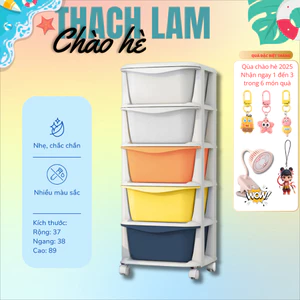Tủ Nhựa Đa Sắc 5 Tầng Có Bánh Xe Eccox Tủ Đựng Đồ 5 Màu Cao 90cm Tiện Lợi Cho Gia Đình