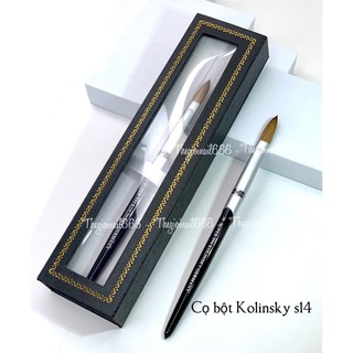 Cọ Bột Lông Chồn 999 Cán Đen Size (S12,S14,S16,S18) | Cọ Đắp Bột Kolinsky Mềm Mịn Cho Móng | TheGioiNail666