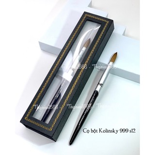 Cọ Bột Lông Chồn 999 Cán Đen Size (S12,S14,S16,S18) | Cọ Đắp Bột Kolinsky Mềm Mịn Cho Móng | TheGioiNail666