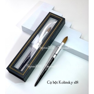Cọ Bột Lông Chồn 999 Cán Đen Size (S12,S14,S16,S18) | Cọ Đắp Bột Kolinsky Mềm Mịn Cho Móng | TheGioiNail666